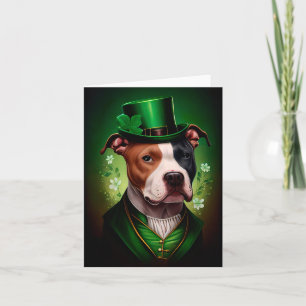 Amerikaanse Staffordshire-hond in St. Patrick's Da Kaart