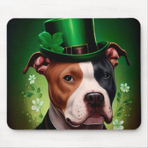 Amerikaanse Staffordshire-hond in St. Patrick's Da Muismat