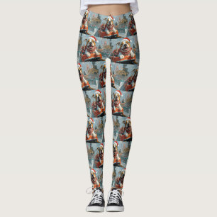 Amerikaanse Staffordshire Honden Kerstman Leggings