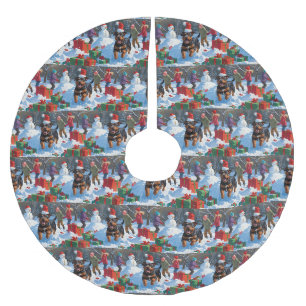 Amerikaanse Staffordshire Kerstsneeuw  Kerstboom Rok