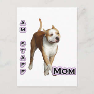 Amerikaanse Staffordshire Mom 4 Briefkaart
