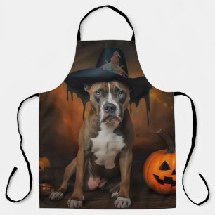 Amerikaanse Staffordshire Pompoenen Halloween Grie Schort