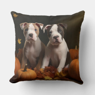 Amerikaanse Staffordshire Puppy Autumn Delight Kussen