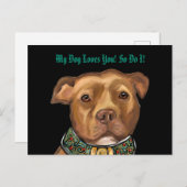 AMERIKAANSE STAFFORDSHIRE TERRIE BRIEFKAART (Voorkant / Achterkant)