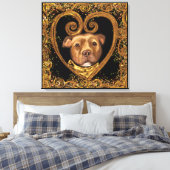 AMERIKAANSE STAFFORDSHIRE TERRIE CANVAS AFDRUK (Insitu (Slaapkamer))