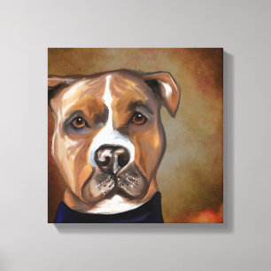 AMERIKAANSE STAFFORDSHIRE TERRIE CANVAS AFDRUK