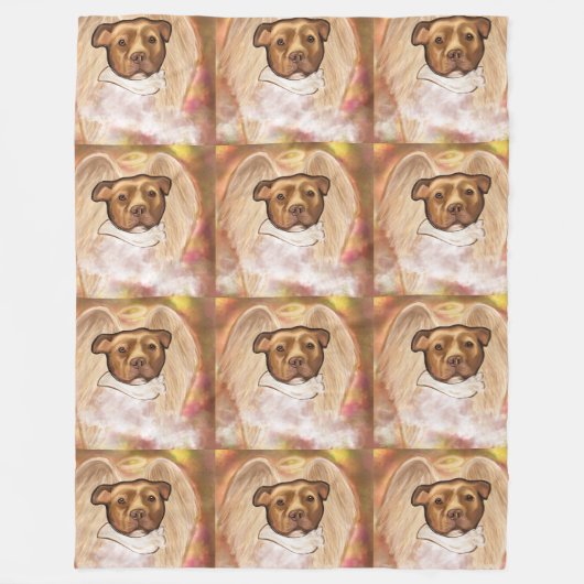 AMERIKAANSE STAFFORDSHIRE TERRIE FLEECE DEKEN (Voorkant)