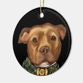 AMERIKAANSE STAFFORDSHIRE TERRIE KERAMISCH ORNAMENT (Links)