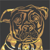 AMERIKAANSE STAFFORDSHIRE TERRIE STICKER (Voorkant)