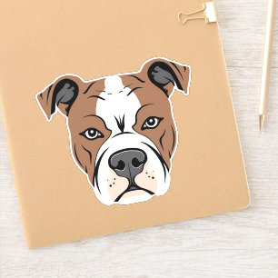 Amerikaanse Staffordshire Terrier Amstaff Dog Face Sticker