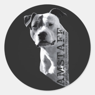Amerikaanse Staffordshire Terrier - Amstaff Ronde Sticker