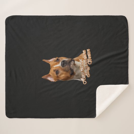 Amerikaanse Staffordshire Terrier - Amstaff Sherpa Deken (Voorkant (horizontaal))