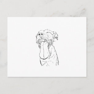 Amerikaanse Staffordshire Terrier Illustratie Briefkaart