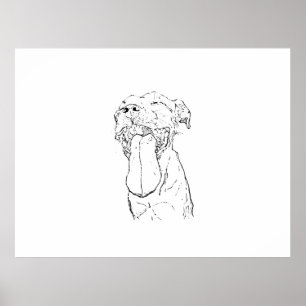 Amerikaanse Staffordshire Terrier Illustratie Poster
