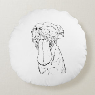 Amerikaanse Staffordshire Terrier Illustratie Rond Kussen