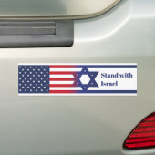 Amerikaanse Stand Met Israël vlag Bumpersticker (Op auto)