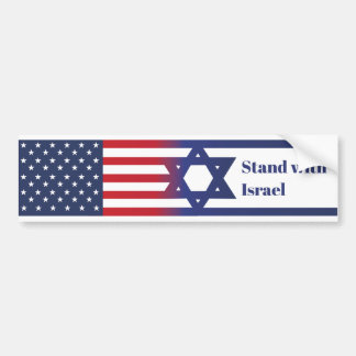 Amerikaanse Stand Met Israël vlag Bumpersticker