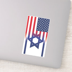 Amerikaanse Stand Met Israël vlag Sticker
