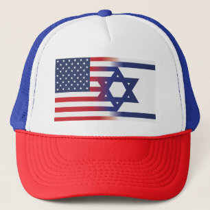 Amerikaanse Stand Met Israël vlag Trucker Pet