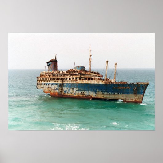 Amerikaanse Star Ship Wreck Poster (Voorkant)