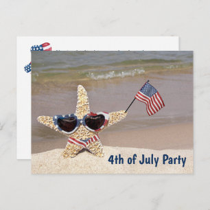 Amerikaanse Starfish 4 juli Briefkaart
