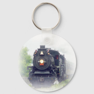 amerikaanse steamtrein sleutelhanger