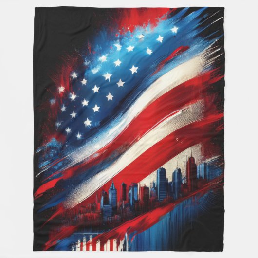 Amerikaanse steden fleece deken (Voorkant)