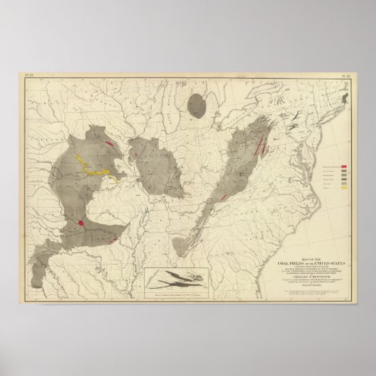 Amerikaanse steenkoolvelden poster (Voorkant)