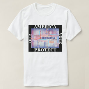 AMERIKAANSE STEMMING BESCHERMT ONZE DEMOCRATIE T-SHIRT
