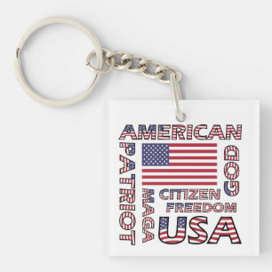 Amerikaanse sterren en strepen Patriot Sleutelhanger