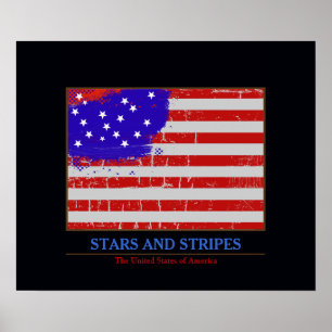 Amerikaanse sterren en strepen voor altijd poster