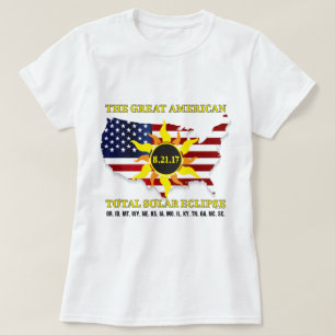Amerikaanse sterren en StripesTotaal zonnepanelen  T-shirt