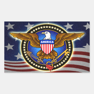 Amerikaanse sterren rechthoekige sticker