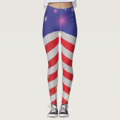 Amerikaanse sterren & Stripes American Flag Light  Leggings (Voorkant)