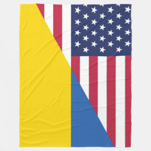 Amerikaanse steun aan Oekraïne Sherpa Blanket Fleece Deken