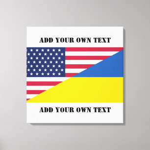 Amerikaanse steun aan Oekraïne-Sierkussen Canvas Afdruk