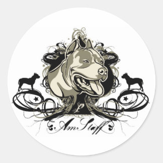 Amerikaanse Stickers van Staffordshire Terrier