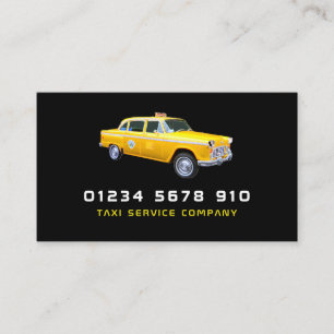 Amerikaanse stijl taxi, prijslijst visitekaartje