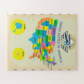 Amerikaanse stijlkaart legpuzzel (Horizontaal)