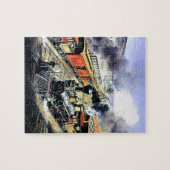 Amerikaanse stoommotortreinen legpuzzel (Horizontaal)