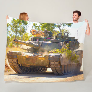 AMERIKAANSE STRIJDTANK - M1 ABRAMS FLEECE DEKEN