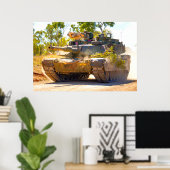 AMERIKAANSE STRIJDTANK - M1 ABRAMS POSTER (Thuiskantoor)