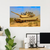 AMERIKAANSE STRIJDTANK - M1 ABRAMS POSTER (Thuiskantoor)