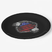 Amerikaanse superheld Costume Flag Papieren Bordje (Gekanteld)