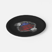 Amerikaanse superheld Costume Flag Papieren Bordje (Gekanteld)