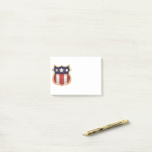 Amerikaanse superheld Logo Post-it® Notes (Op bureau)