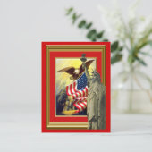 Amerikaanse symbolen briefkaart (Staand voorkant)