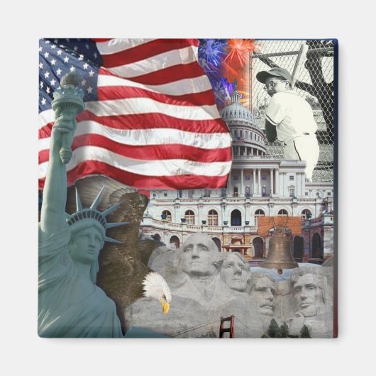 Amerikaanse symbolen magneet (Voorkant)