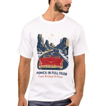 Amerikaanse T-shirts in volle kleur