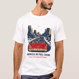 Amerikaanse T-shirts in volle kleur
